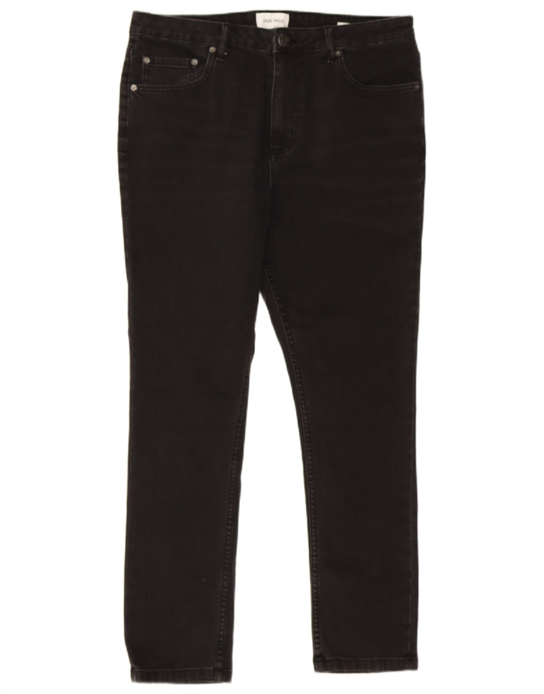 Jack Wills Slim-Jeans für Herren, W34, L29, schwarze Baumwolle