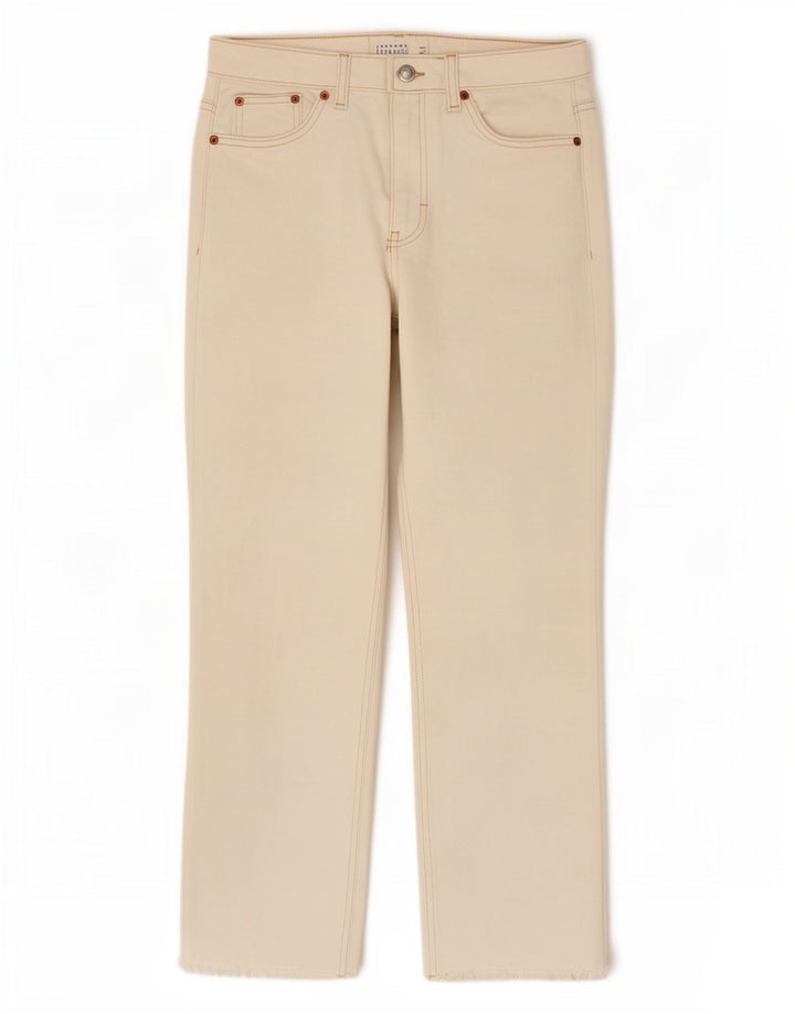 Topshop Damen Straight Jeans W30 L26 Weiße Baumwolle