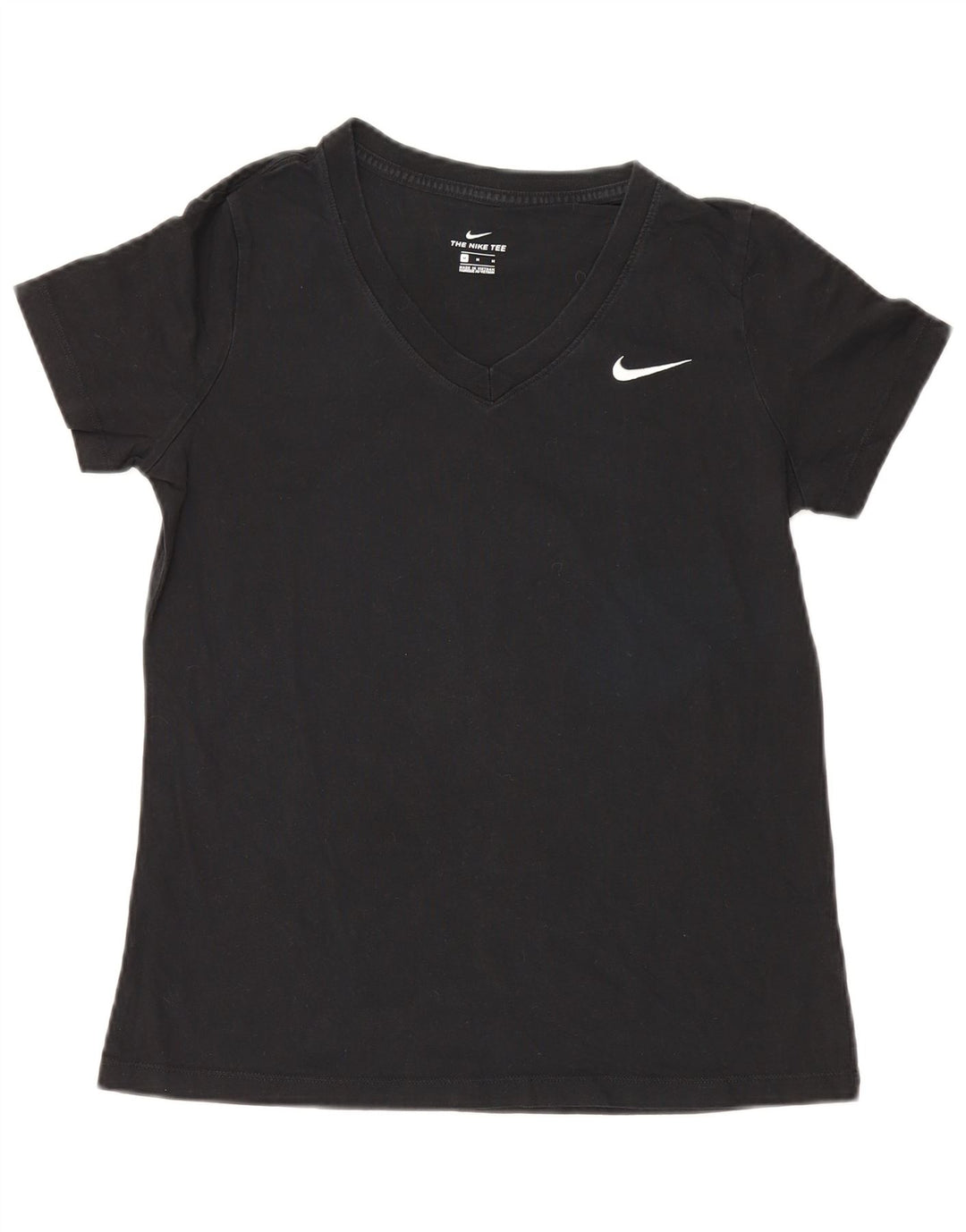 Nike Damen T-Shirt Top UK 12 Medium Schwarz