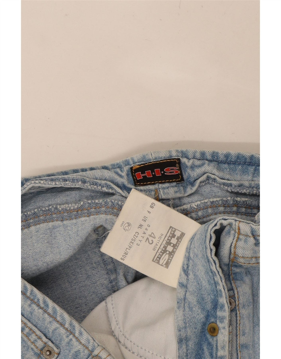 H.I.S Womens Denim Skirt IT 42 Medium W30  Blue Cotton Vintage H.I.S and Second-Hand H.I.S from Messina Hembry 