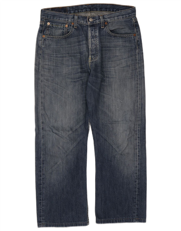 LEVI'S Herren 501 Straight Jeans W32 L26 Blaue Baumwolle