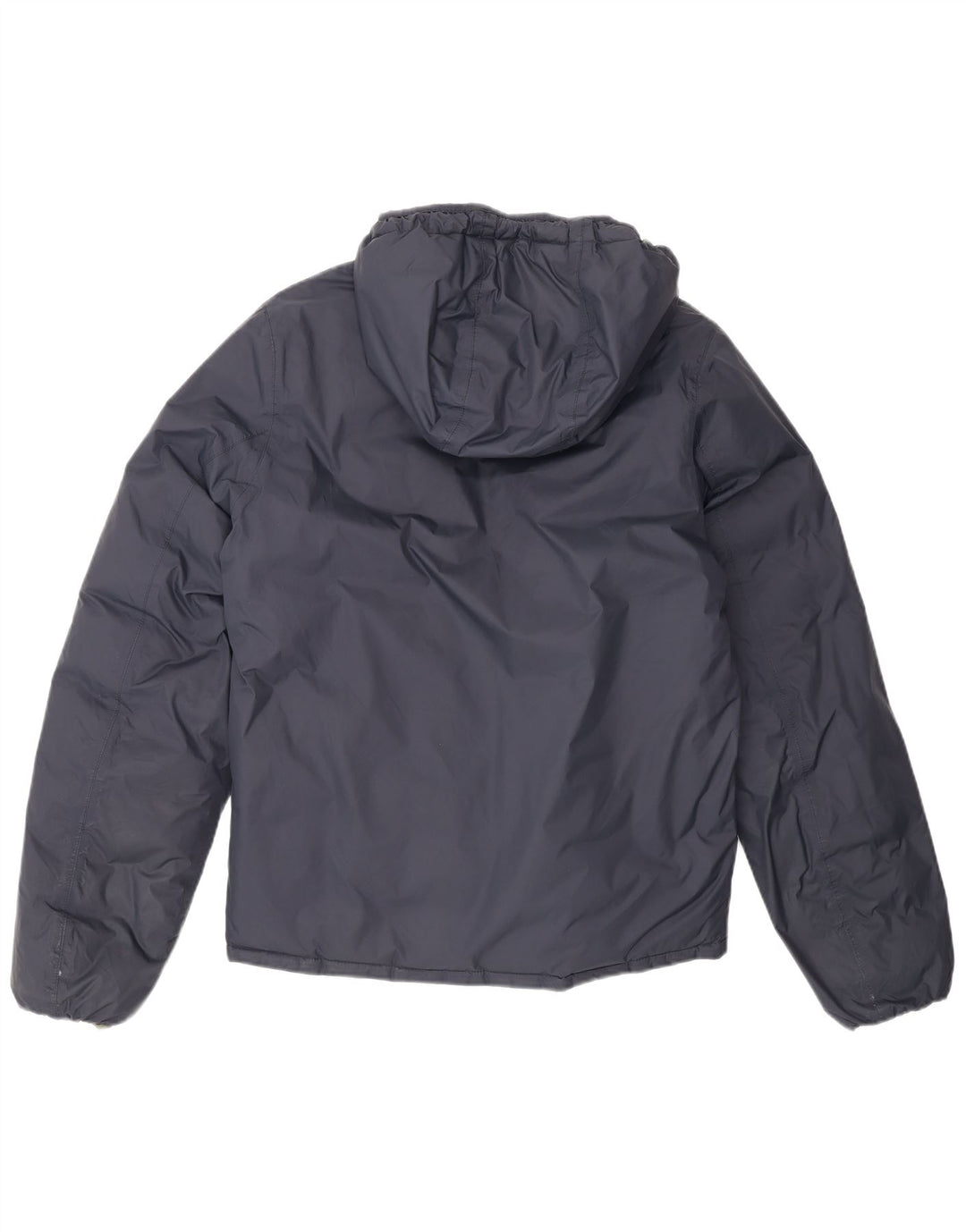 K-Way Womens Hooded Reversible Wattierte Jacke UK 14 Medium Marineblau