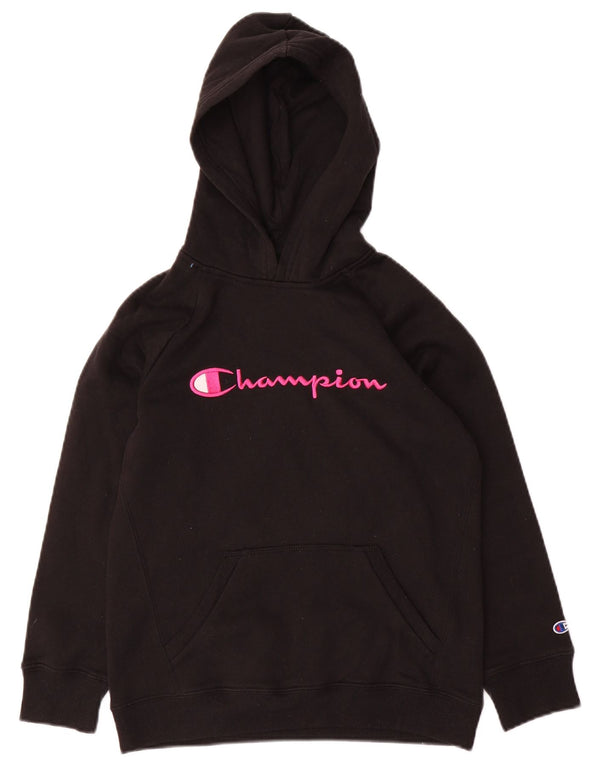 CHAMPION Kapuzenpullover mit Grafik für Mädchen, 11–12 Jahre, Größe L, Schwarz