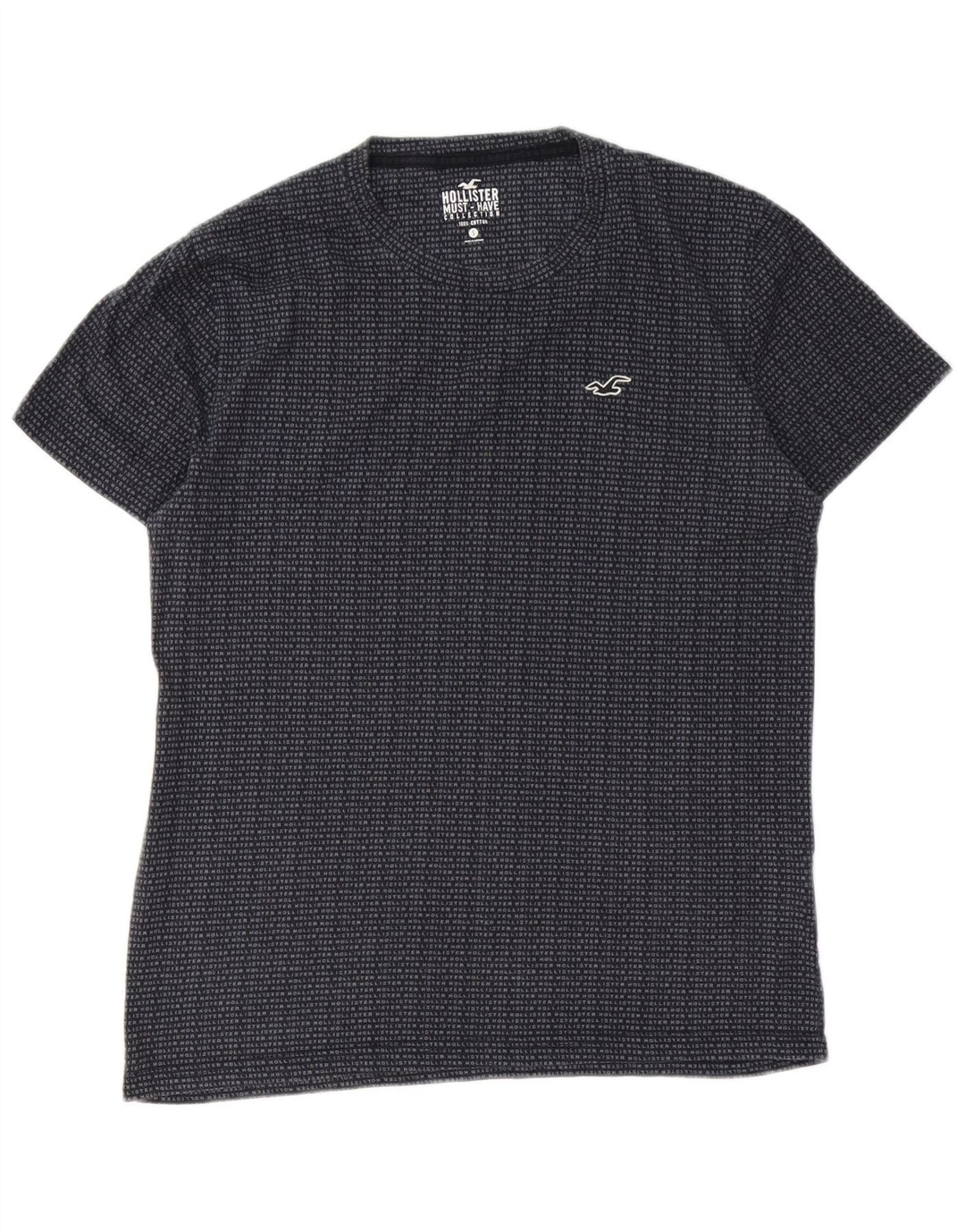 Hollister Herren T-Shirt Top Small Marineblau Baumwolle