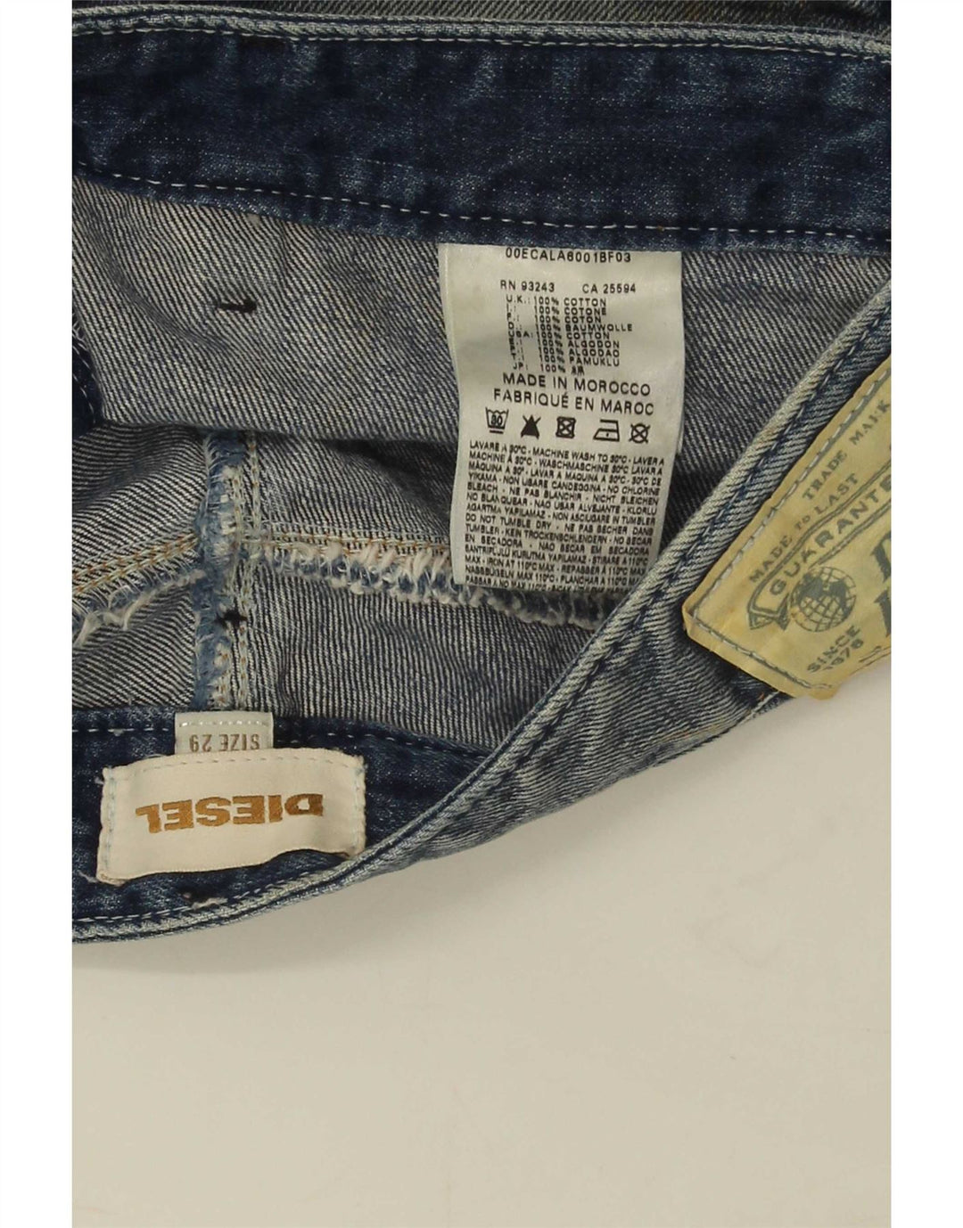 Diesel Damen Jeansshorts W29 mittelblaue Baumwolle