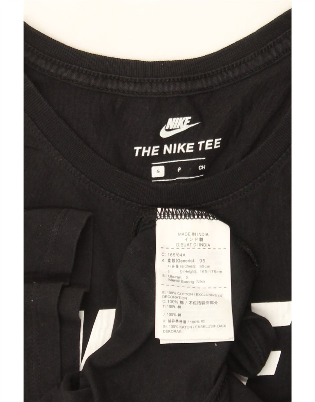 Nike Herren-T-Shirt mit Grafik, Größe S, schwarze Baumwolle