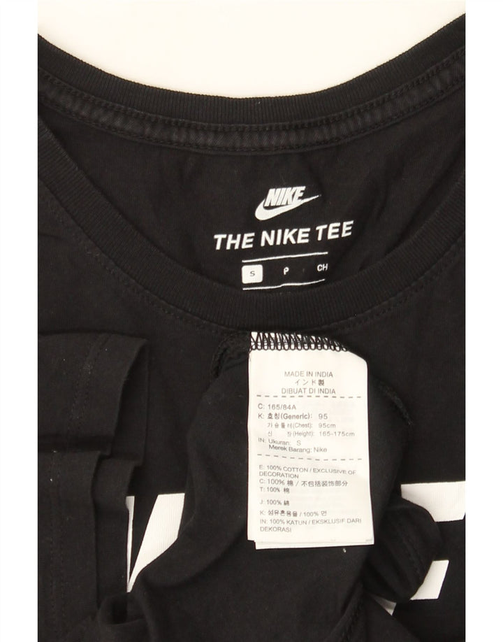 Nike Herren-T-Shirt mit Grafik, Größe S, schwarze Baumwolle