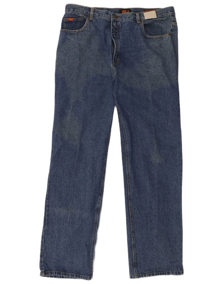 Vintage Herren Straight Jeans W38 L33 Blaue Baumwolle