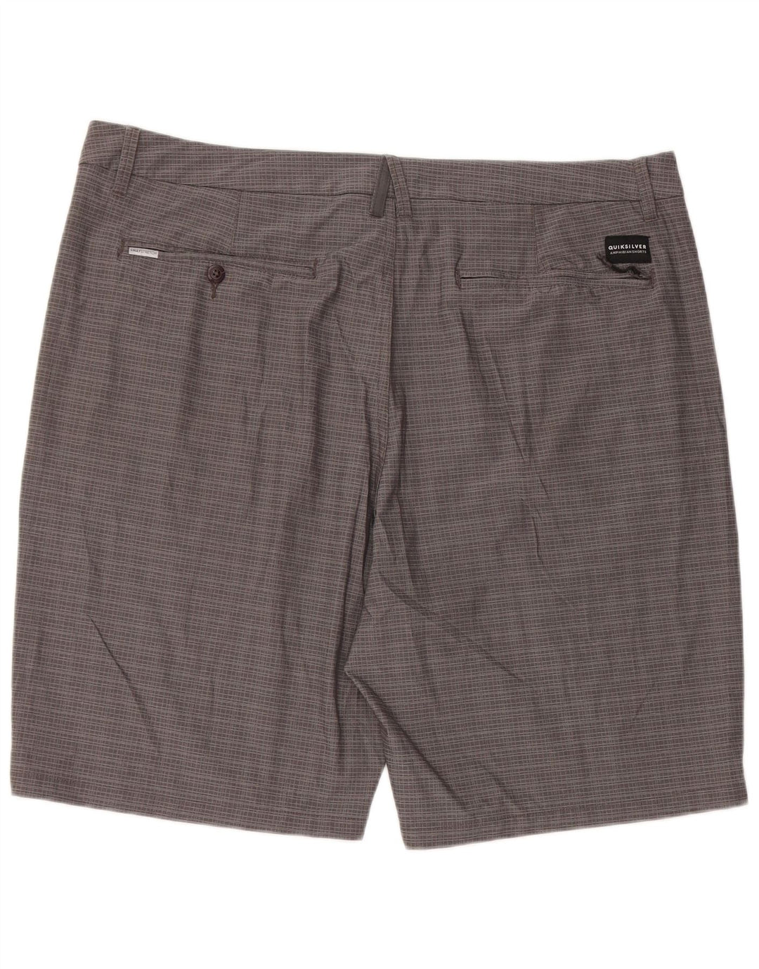 QUIKSILVER Herren-Chinoshorts W40 XL Grau kariertes Polyamid