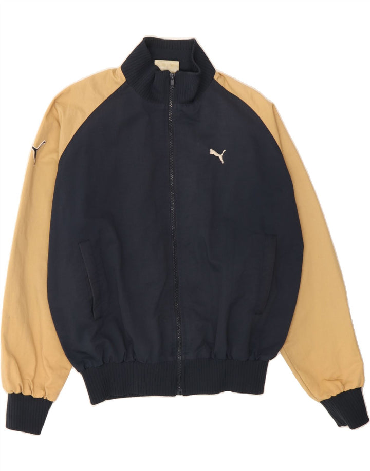 PUMA Herren-Trainingsanzug-Top-Jacke, mittelgroß, Marineblau, Farbblock