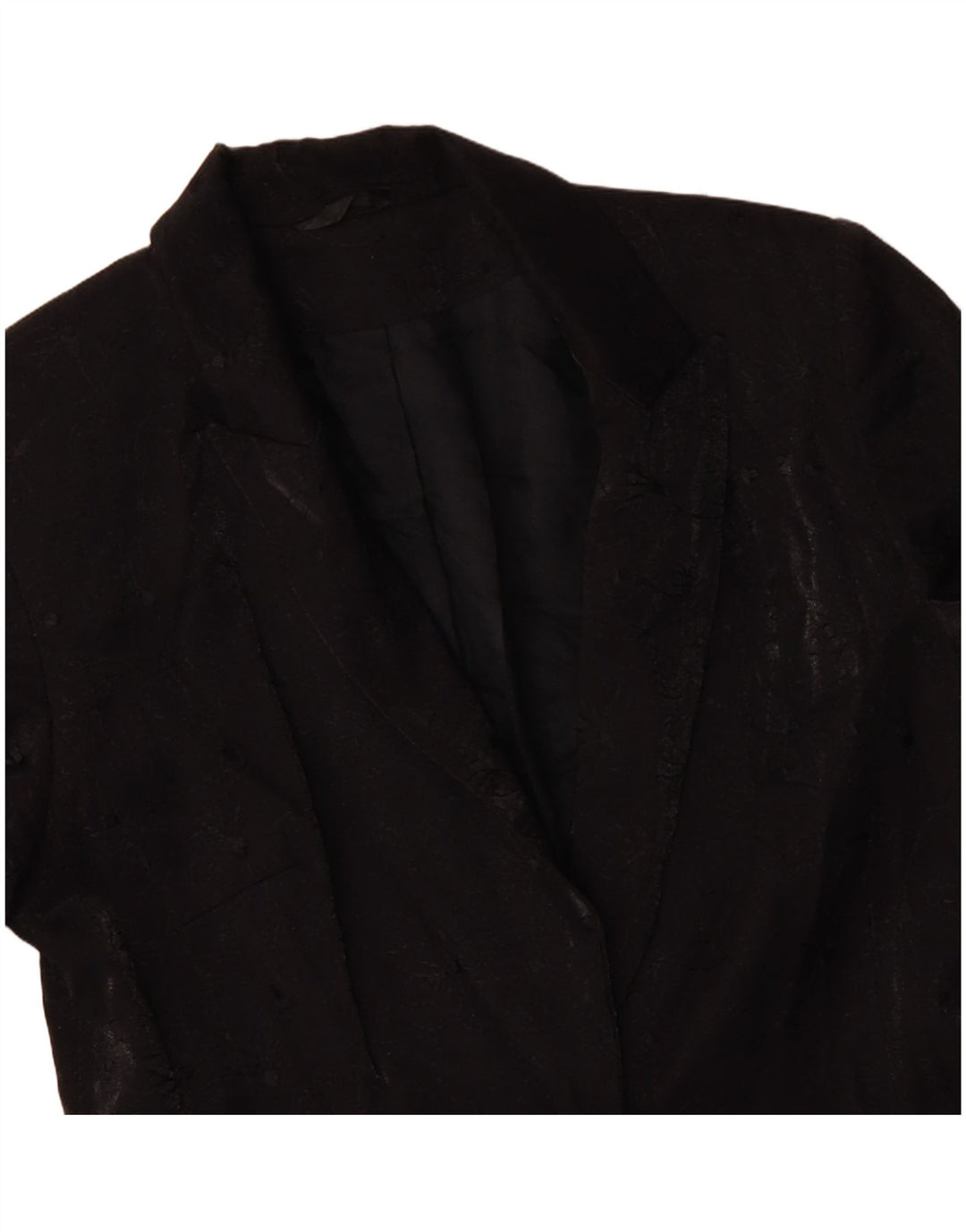 RICHARDS Damenmantel UK 10 Small Schwarz geblümte Viskose