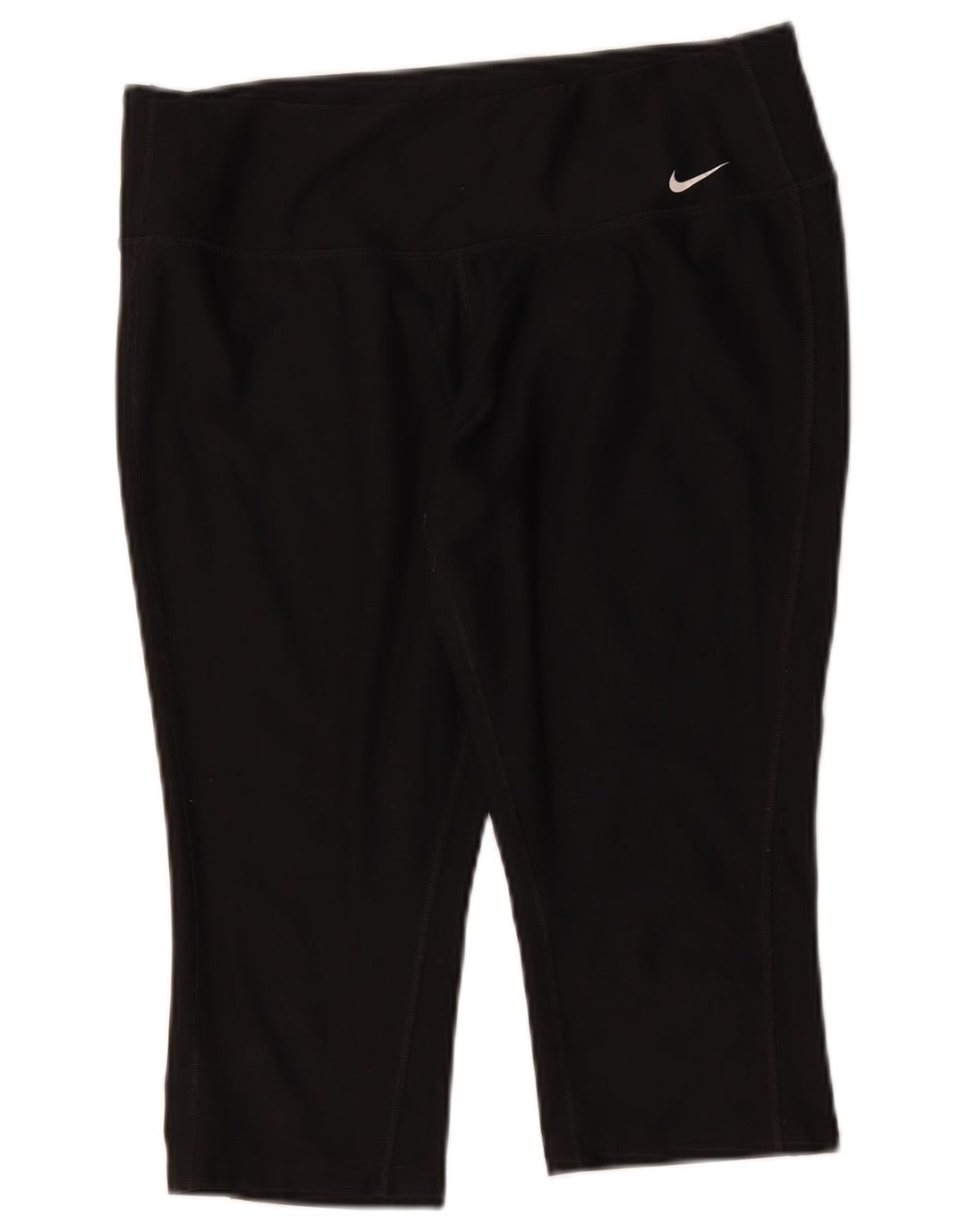 Nike Damen Dri Fit Capri Leggings UK 14 Large Schwarz Polyester