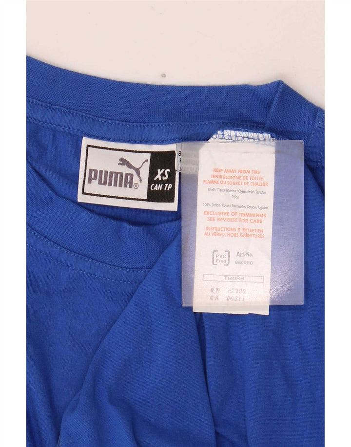 Puma Herren T-Shirt Top XS Blau Baumwolle