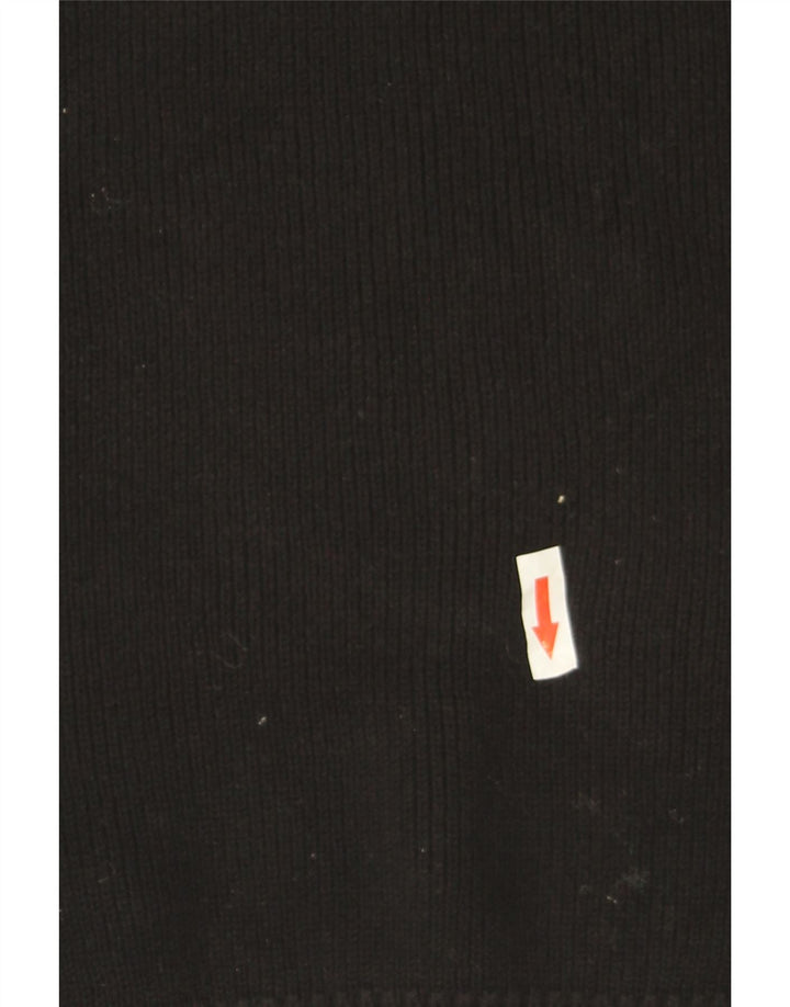 Zara Herren-Pullover mit Rundhalsausschnitt, mittlere schwarze Baumwolle