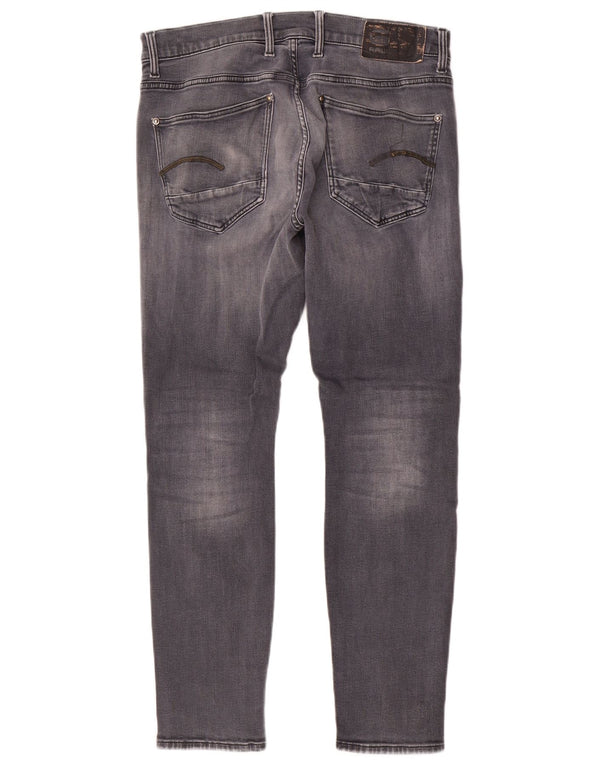 G-Star Herren Revend Skinny Jeans W32 L29 Graue Baumwolle