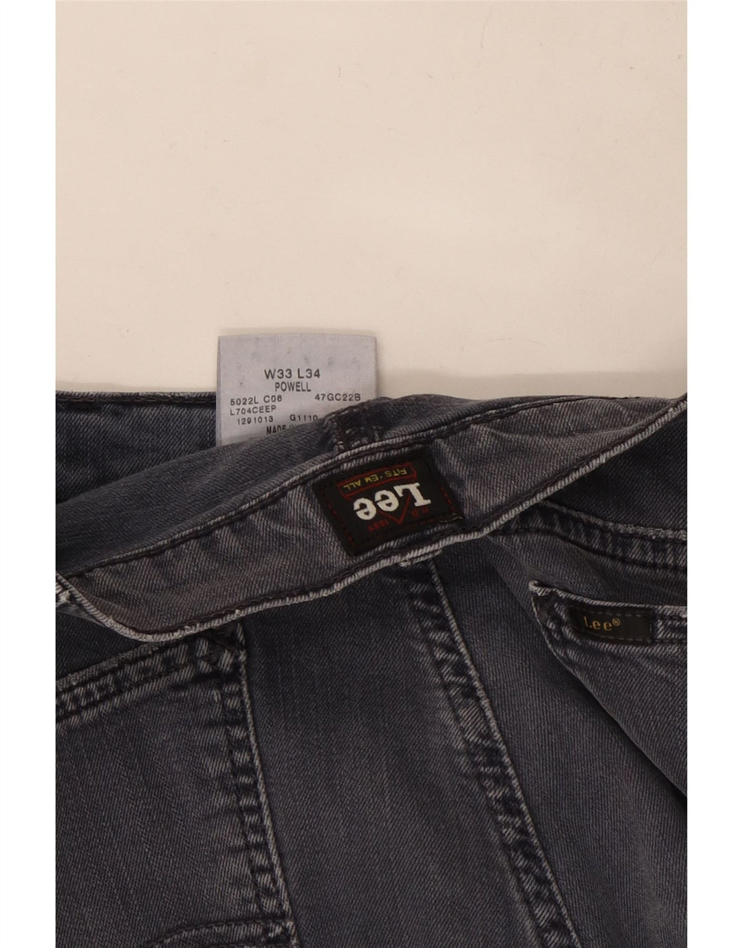 Lee Damen Powell Slim Jeans W33 L28 Graue Baumwolle