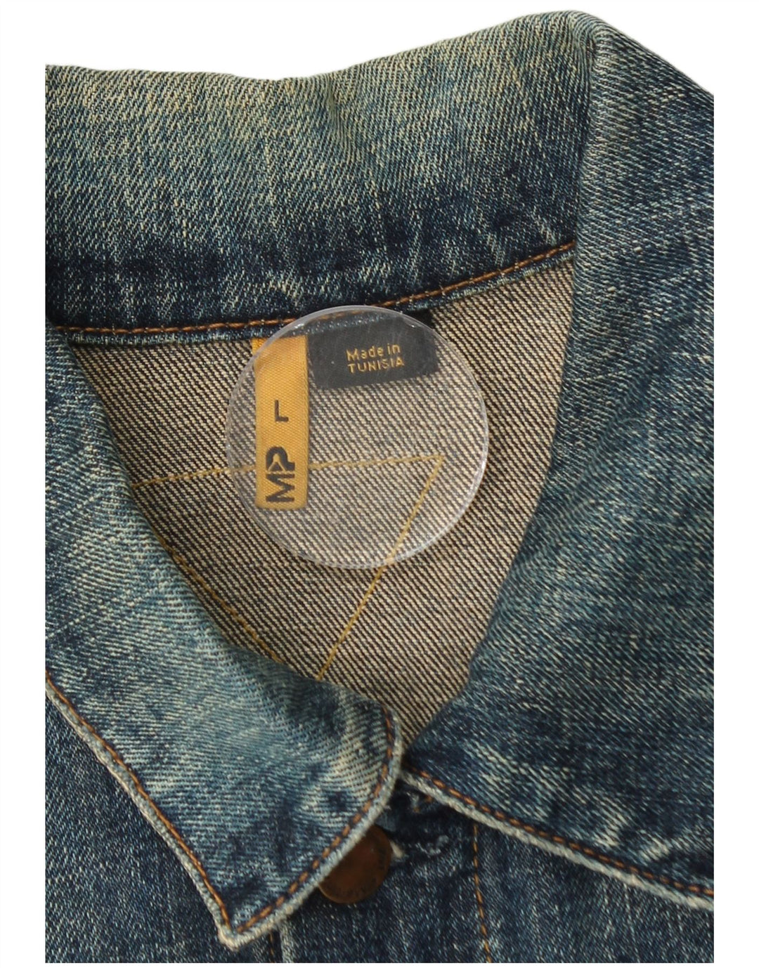 MELTIN' POT Herren Jeansjacke UK 40 Große blaue Baumwolle