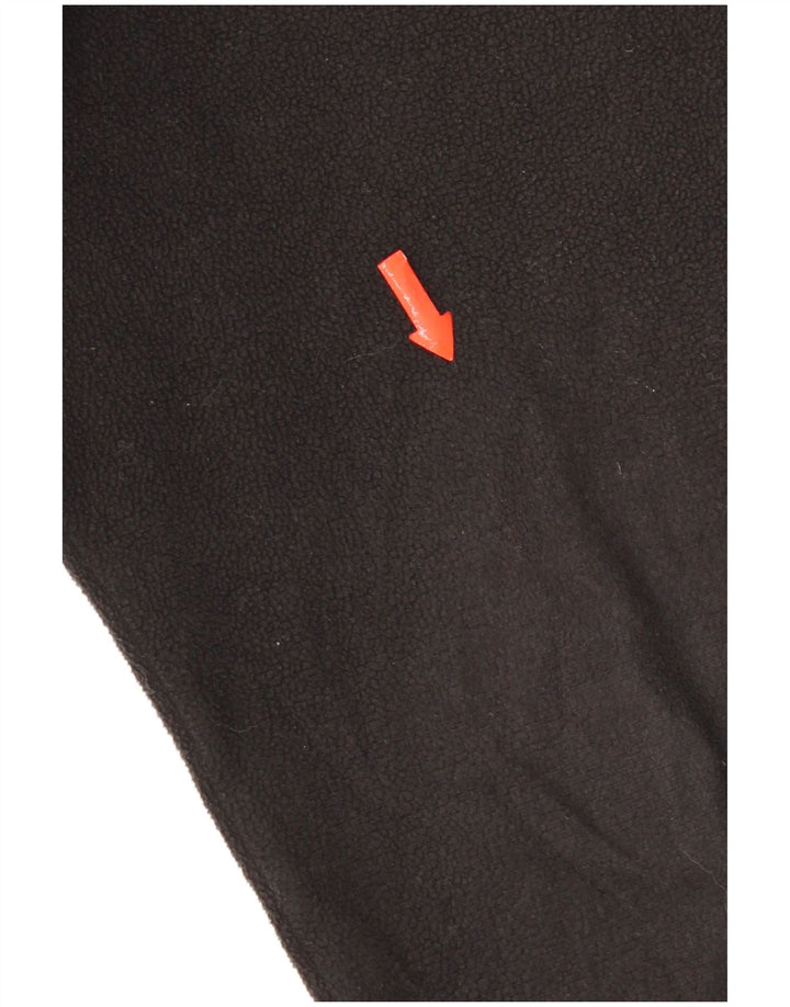 The North Face Herren-Fleecepullover mit Reißverschluss am Hals, groß, aus schwarzem Polyester