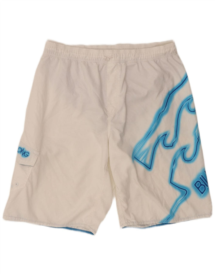 Billabong Herren-Badeshorts mit Grafik, 2XL, weißes Polyester