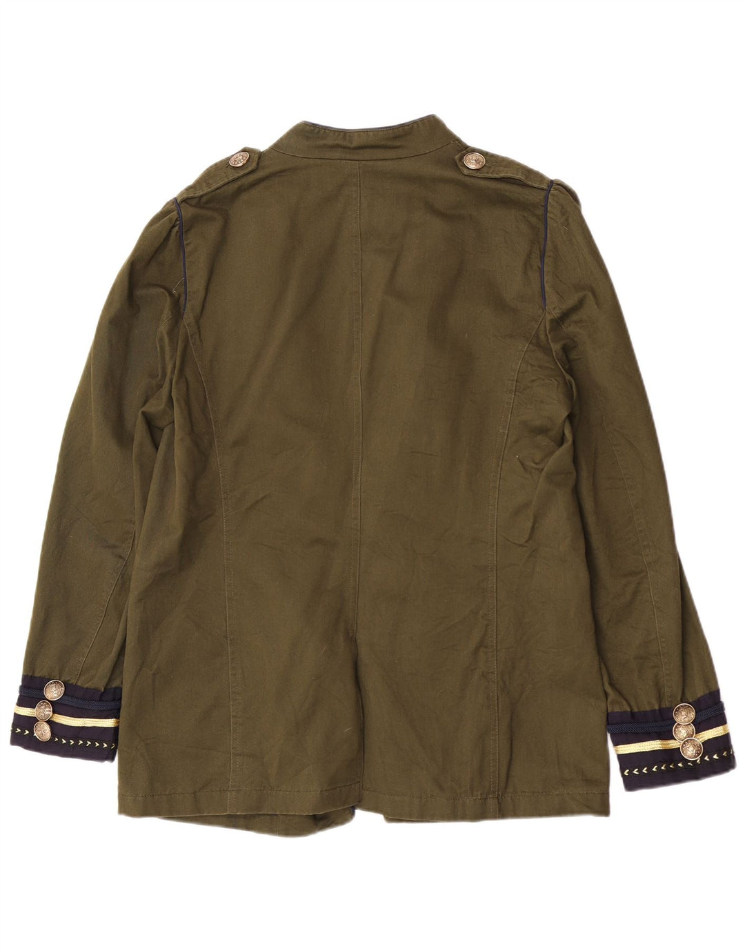 Zara Damen Offene Militärjacke UK 14 Large Grün