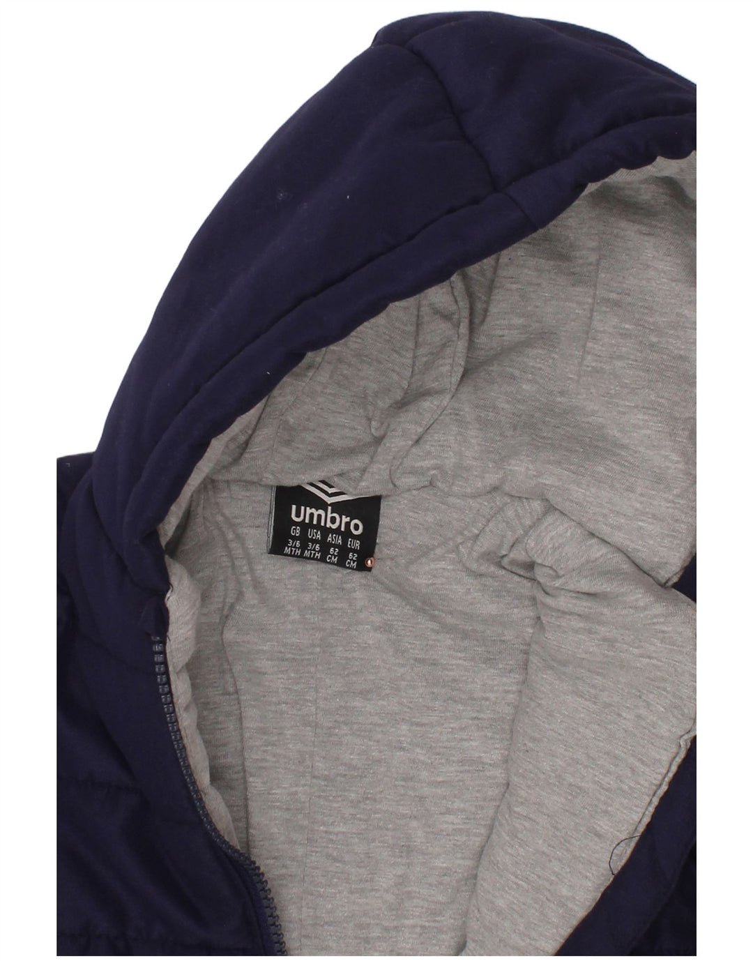 UMBRO Baby-Jungen-Overall mit Kapuze, gepolstert, 3–6 Monate, marineblaues Polyester