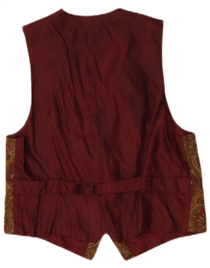 Vintage Herren Weste Mittelbraun Paisley