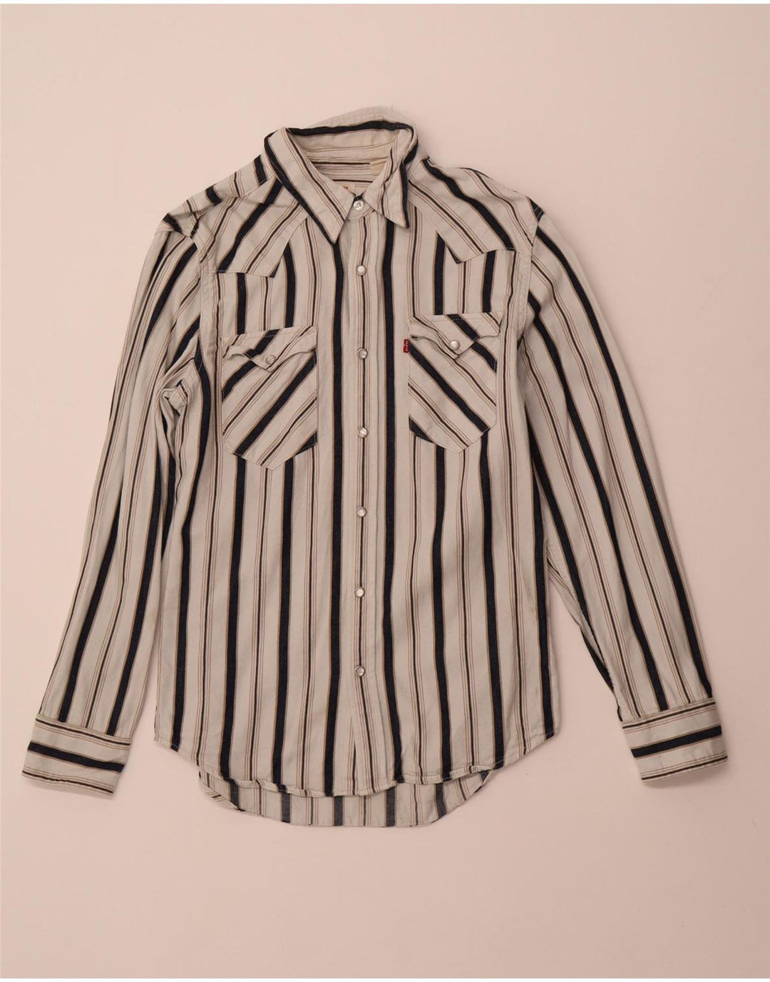 LEVI'S Herren-Flanellhemd, klein, weiß gestreift