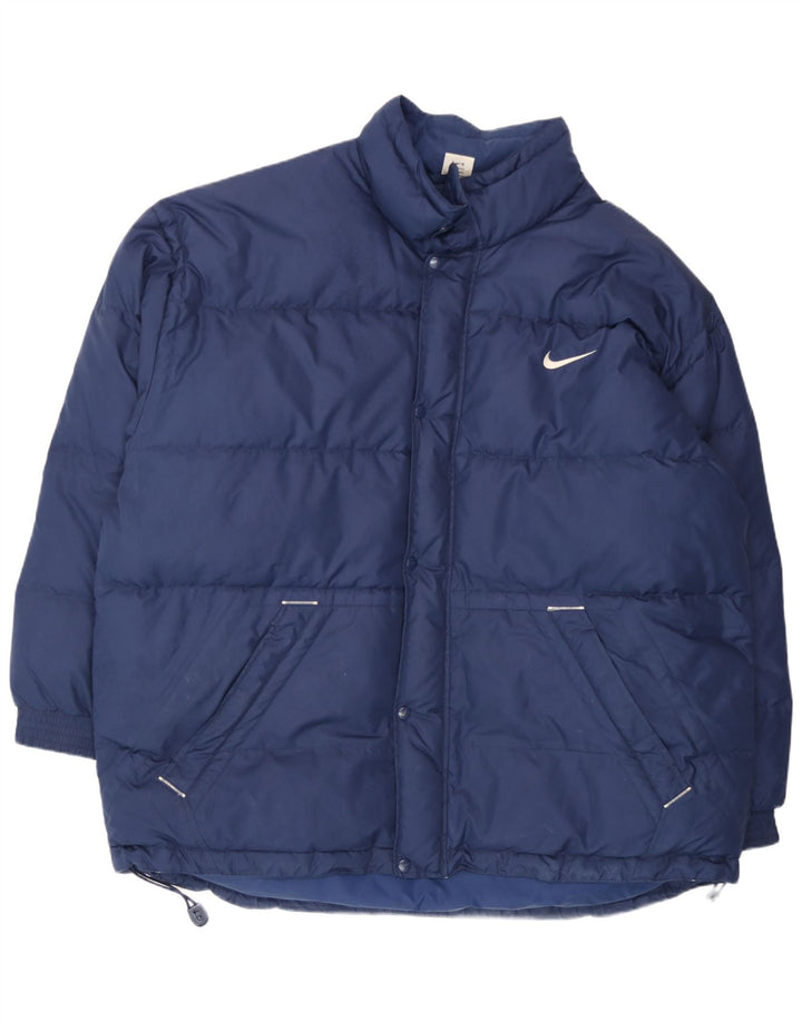 Nike Herren Wattierte Jacke UK 44 2XL Marineblau Polyester