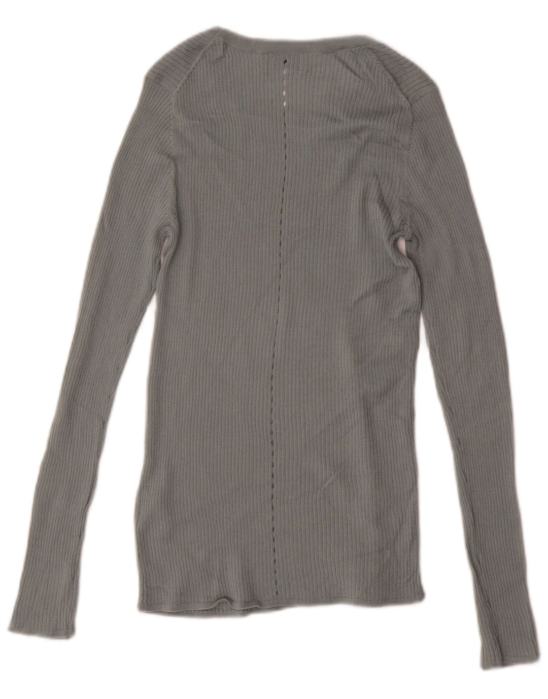 JIGSAW Damen-Pullover mit U-Boot-Ausschnitt, UK 12, mittelgraue Wolle