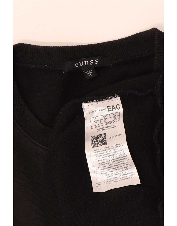Guess Herren-Sweatshirt mit Grafik, UK 42, Größe L, Schwarz, Baumwolle