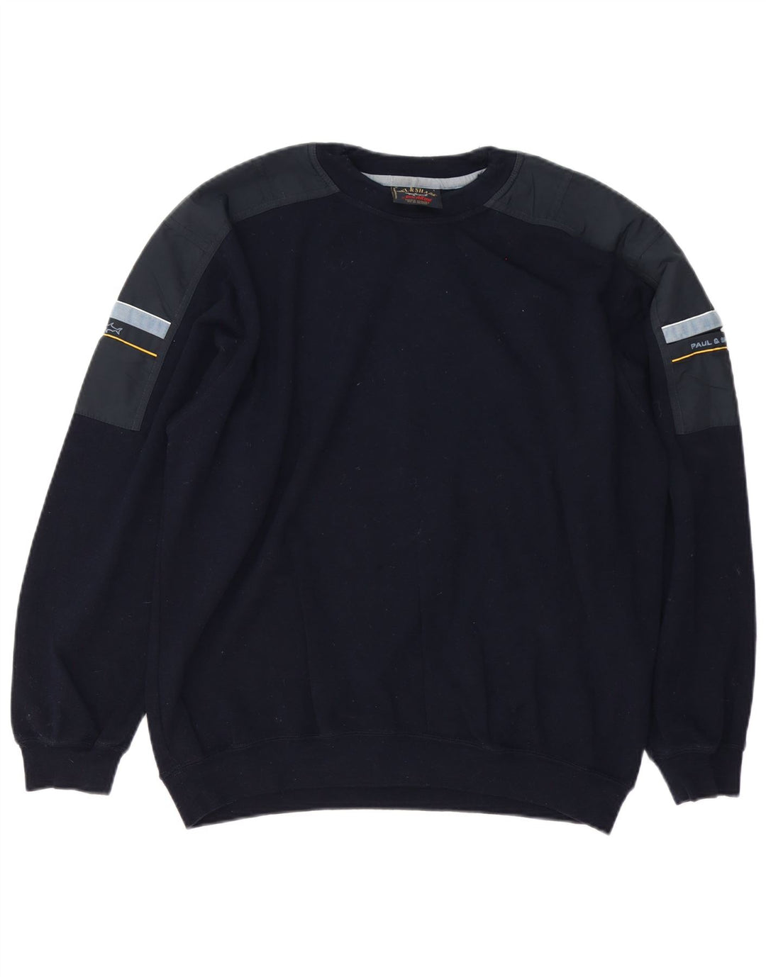 Paul & Shark Herren-Pullover mit Rundhalsausschnitt, groß, Marineblau, Farbblock