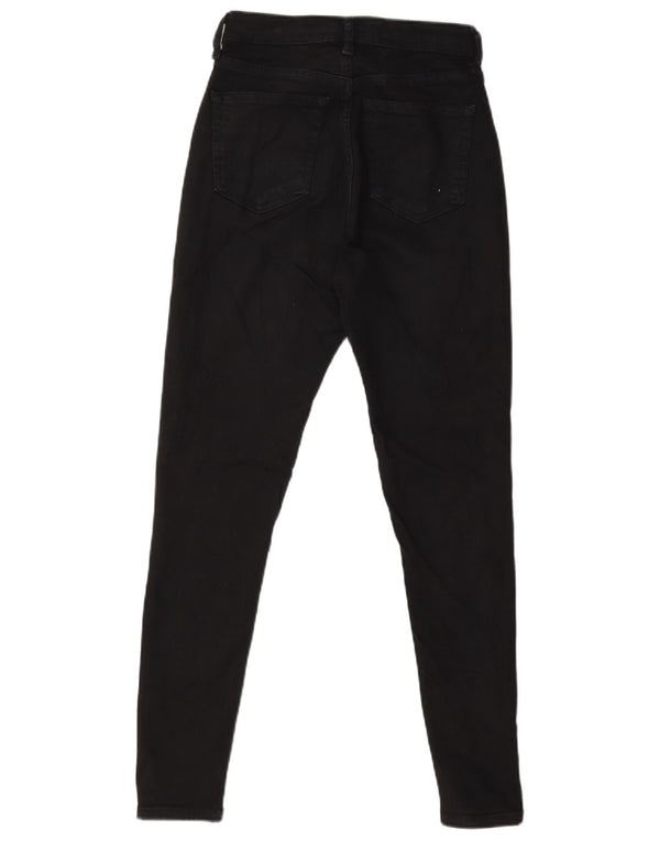 Topshop Damen Jamie Skinny Jeans Größe 8 W26 L27 Schwarze Baumwolle