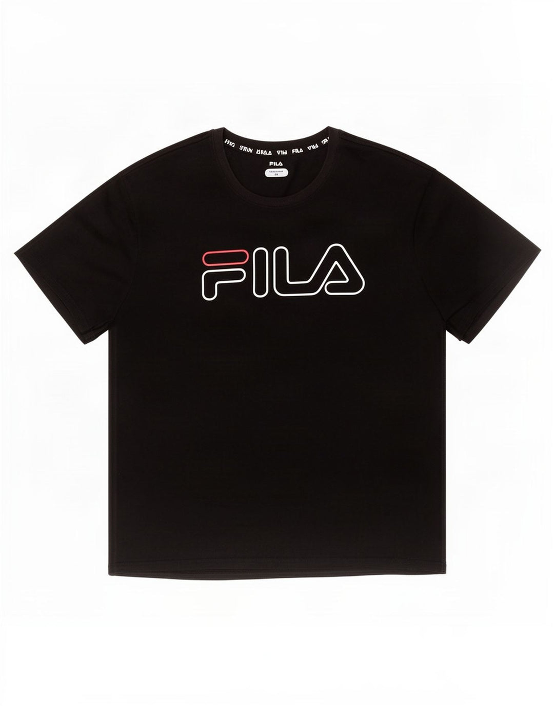Fila Herren Grafik T-Shirt Top 2XL Schwarz Polyester