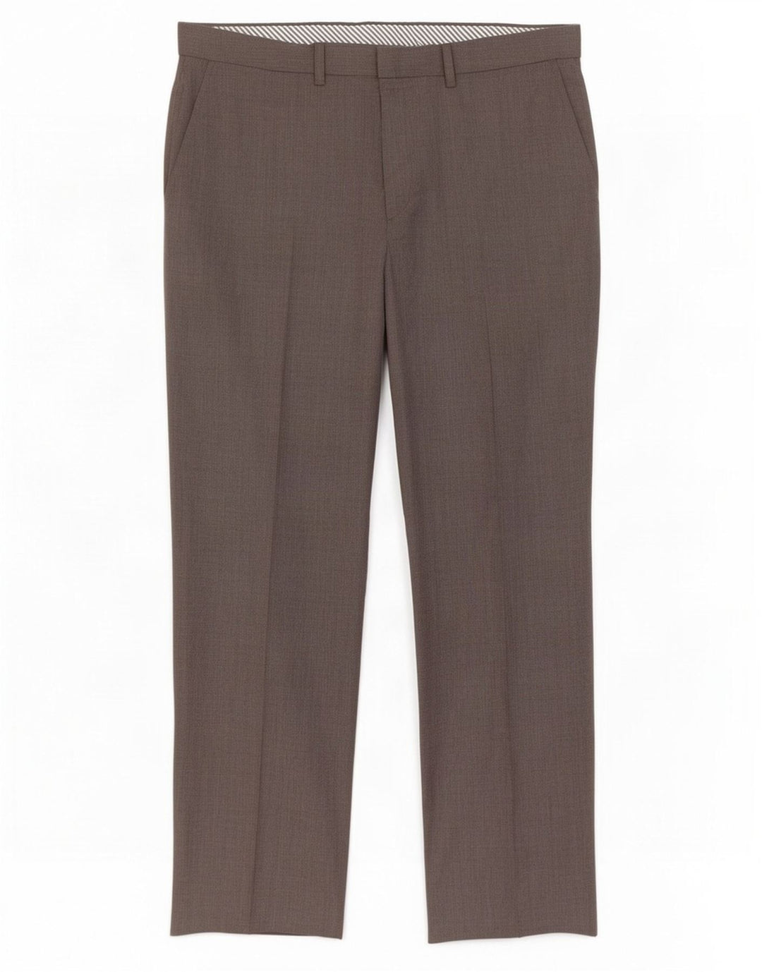 Gerade Herren-Anzughose von Marks & Spencer, W36, L31, braune Wolle