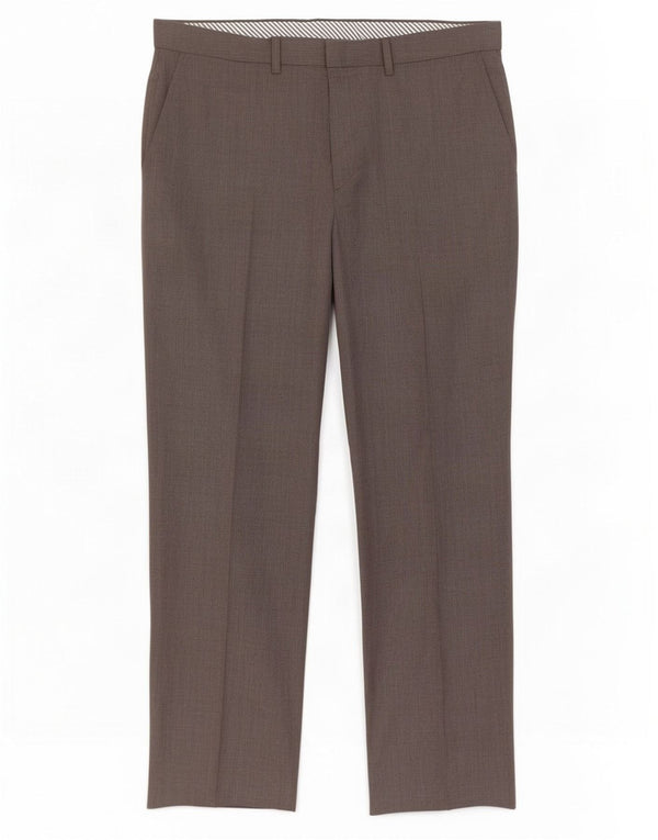 Gerade Herren-Anzughose von Marks & Spencer, W36, L31, braune Wolle