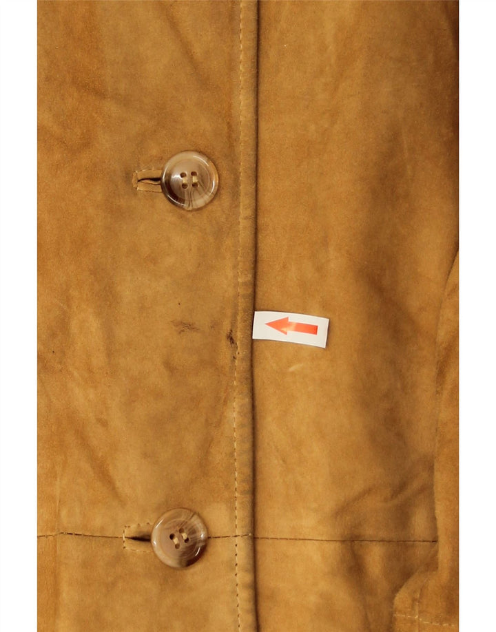 Ombraluce Herren Wildlederjacke IT 46 Großes braunes Leder
