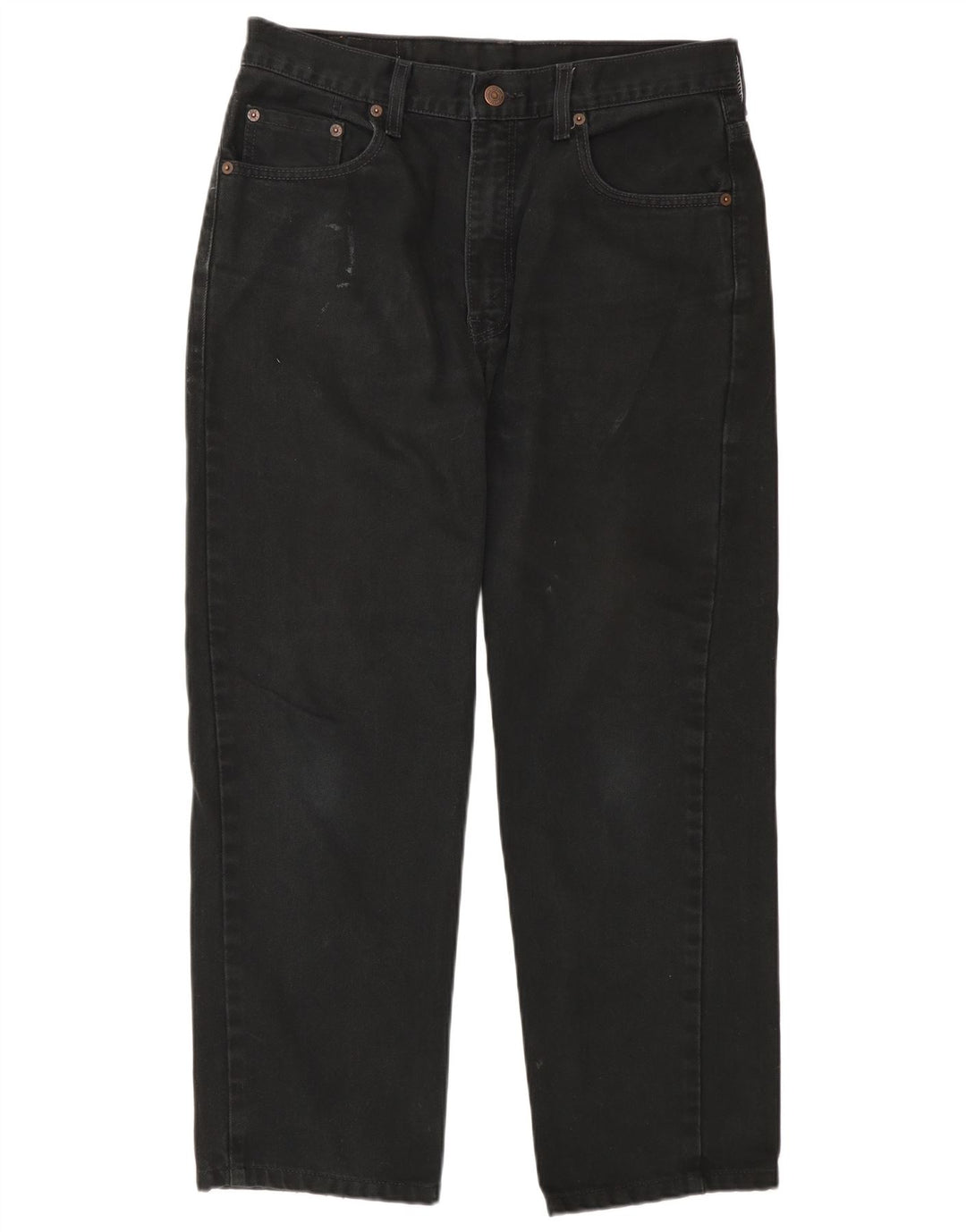 Levi's Herren 504 verkürzte Jeans W33 L26 schwarze Baumwolle