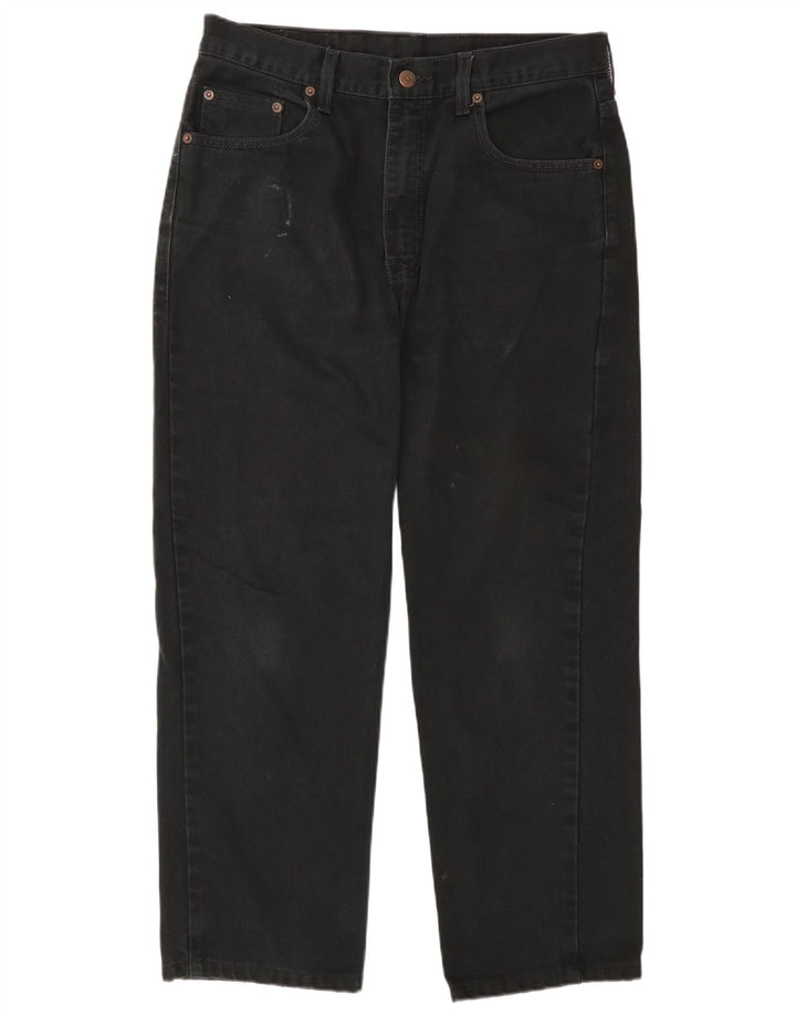 Levi's Herren 504 verkürzte Jeans W33 L26 schwarze Baumwolle