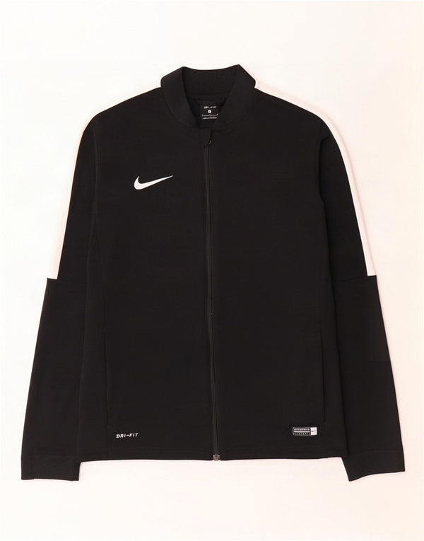 Nike Mens Dri Fit Tracksuit Top Jacket Large Black Colourblock Polyester