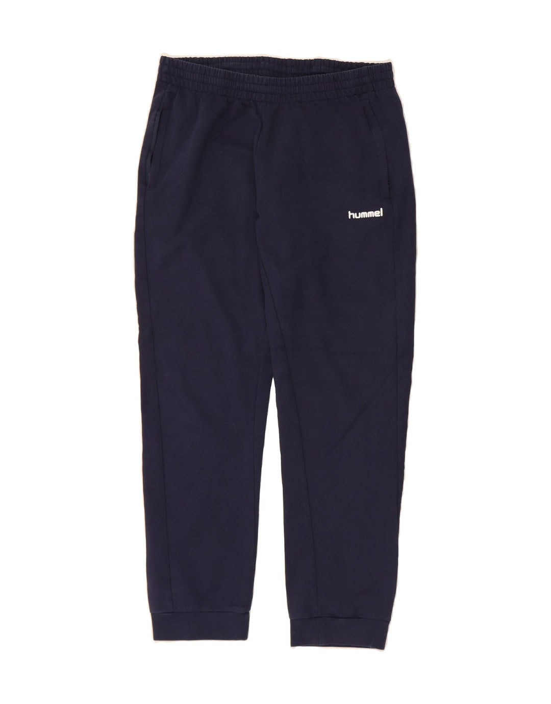 HUMMEL Mens Tracksuit Trousers Joggers Medium  Navy Blue Cotton Vintage Hummel and Second-Hand Hummel from Messina Hembry 
