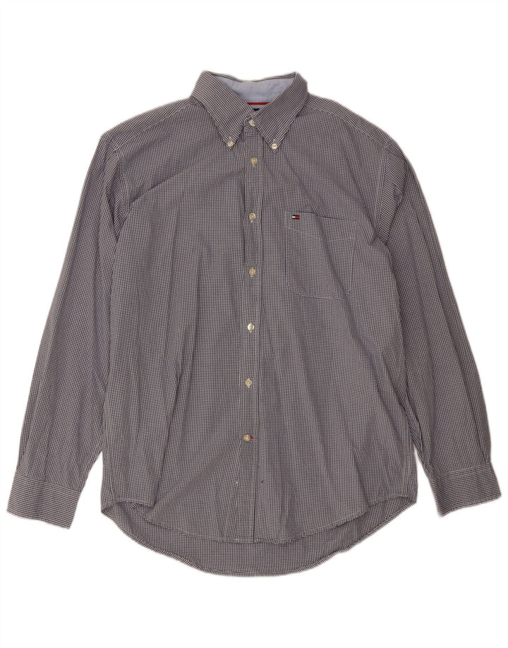 Tommy Hilfiger Herrenhemd, groß, marineblau, kariert