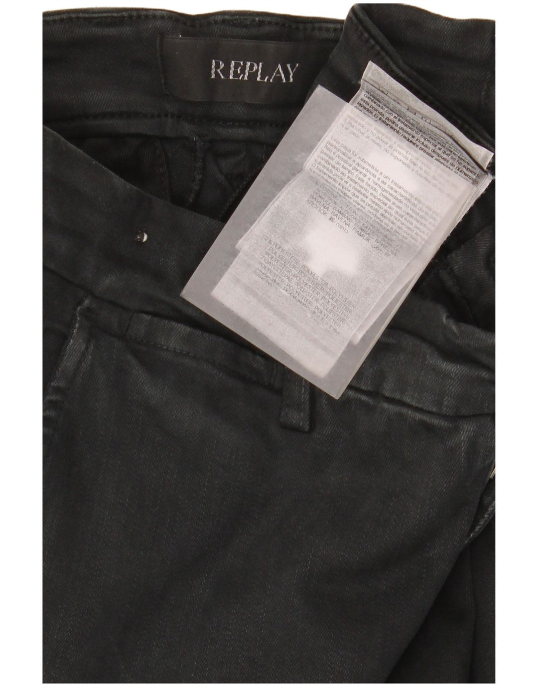 Replay Herren Zeumar Slim Jeans W29 L30 Schwarz Baumwolle