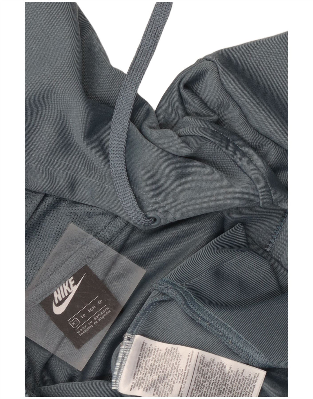 Nike Herren-Kapuzenpullover mit Reißverschluss, XS, graues Polyester