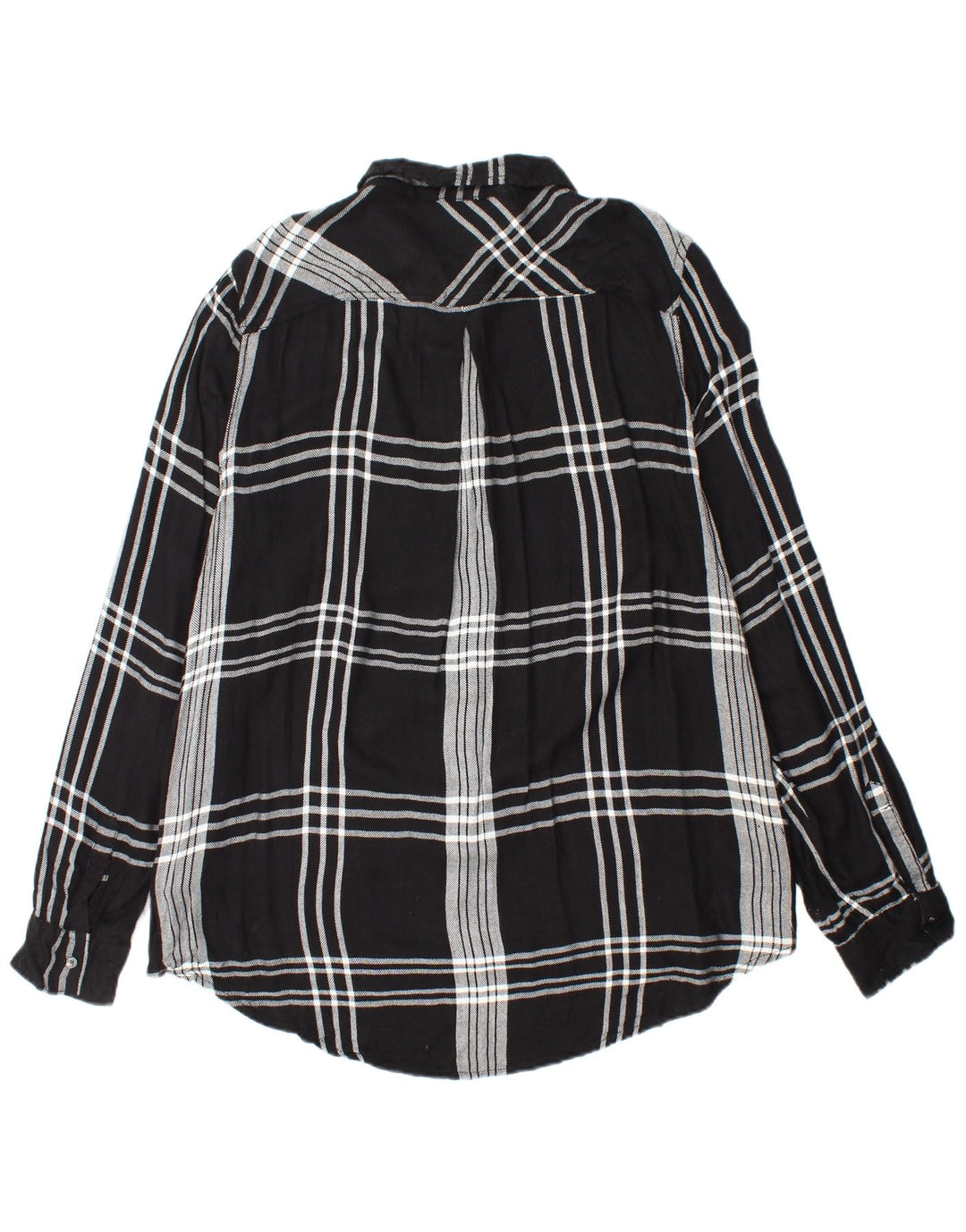 CALVIN KLEIN JEANS Damen Flanellhemd UK 18 XL Schwarz kariertes Viskose