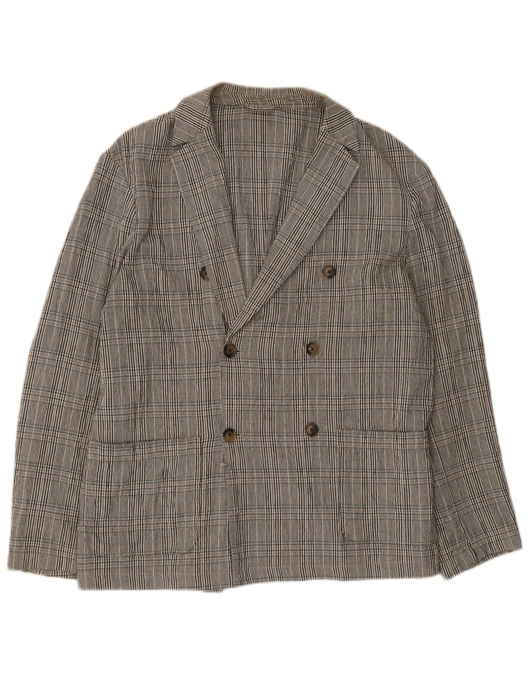 Zweireihiger Herren-Blazer von Zara, Gr. 40, groß, grau kariert