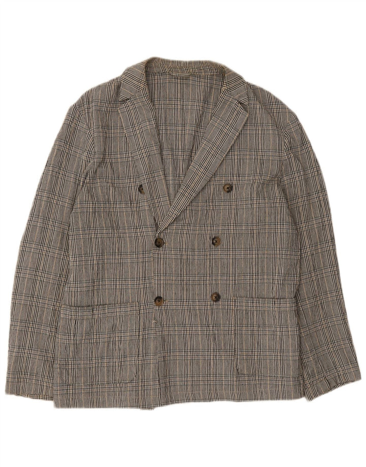 Zweireihiger Herren-Blazer von Zara, Gr. 40, groß, grau kariert