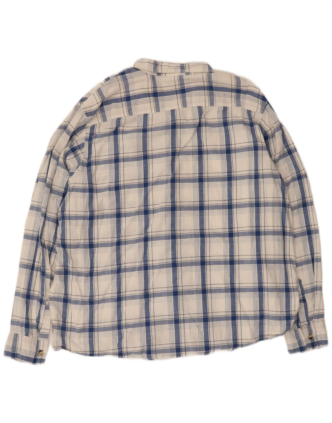 Wrangler Herrenhemd 2XL weiß kariert aus Baumwolle