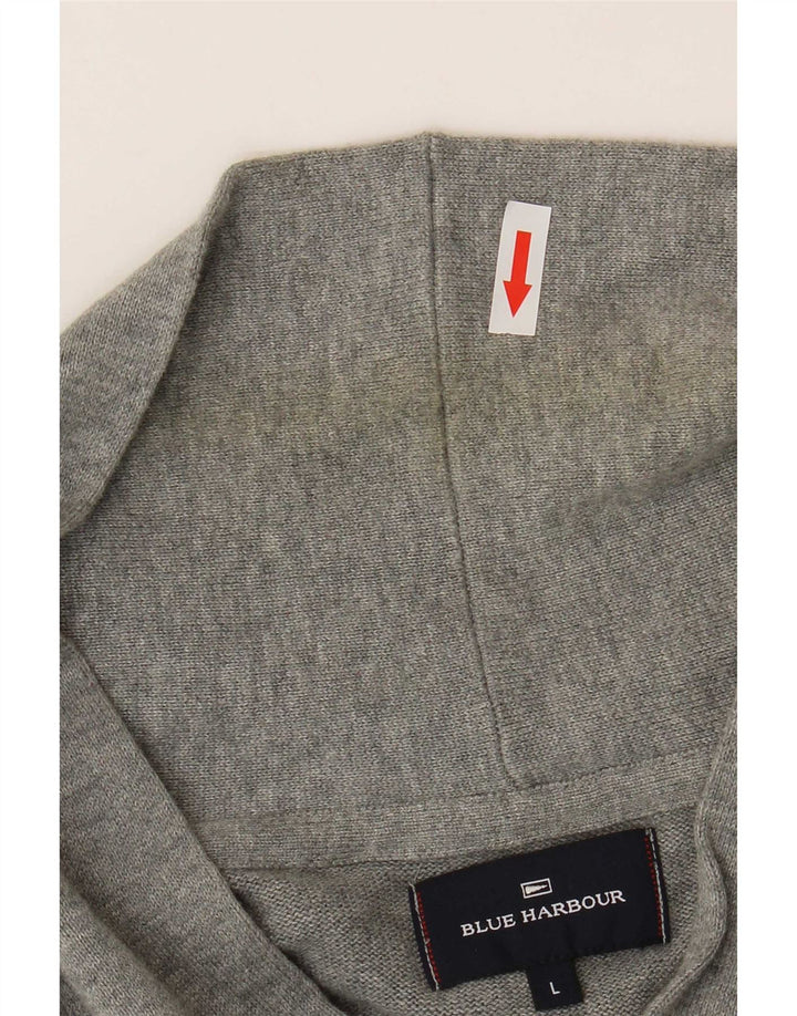 Marks & Spencer Herren-Strickjacke, groß, aus grauer Baumwolle