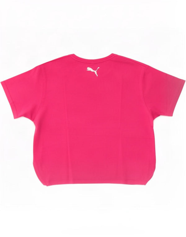 Puma Mädchen Crop Graphic T-Shirt Top 13–14 Jahre rosa Colourblock-Baumwolle