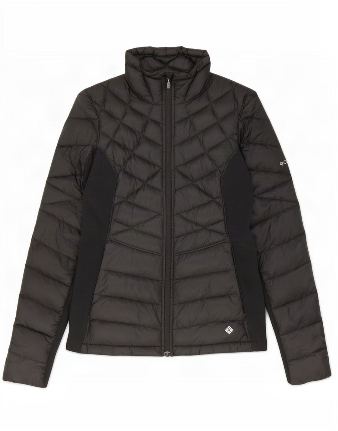 Columbia Wattierte Herrenjacke UK 38 Mittelschwarzes Colourblock-Nylon
